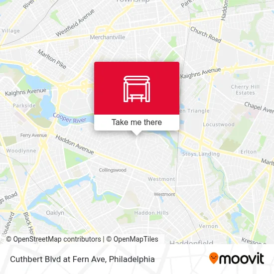 Cuthbert Blvd at Fern Ave map