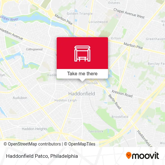 Haddonfield Patco map