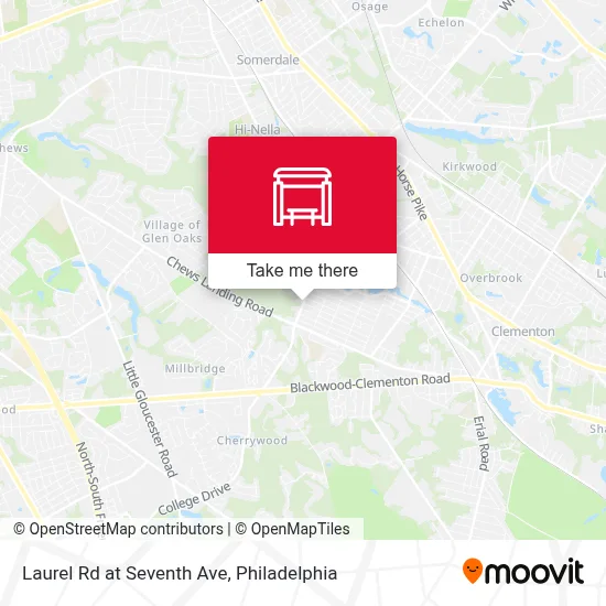 Laurel Rd at Seventh Ave map