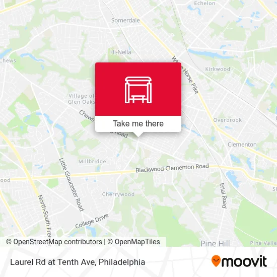 Laurel Rd at Tenth Ave map
