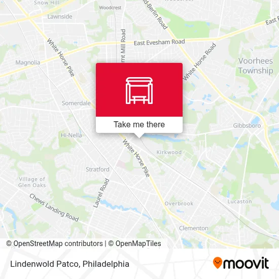 Lindenwold Patco map