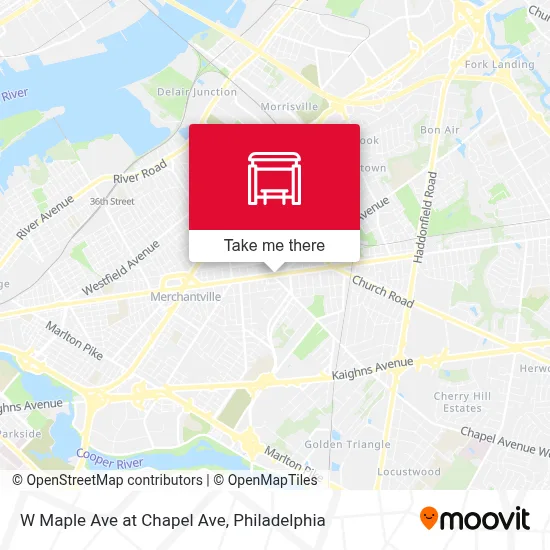 W Maple Ave at Chapel Ave map