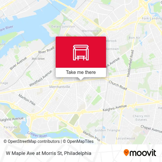 W Maple Ave at Morris St map