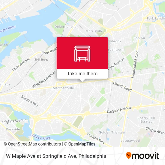 W Maple Ave at Springfield Ave map