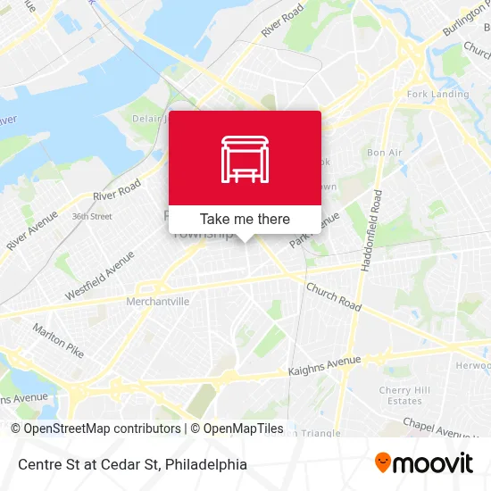 Centre St at Cedar St map