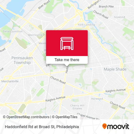 Haddonfield Rd at Broad St map