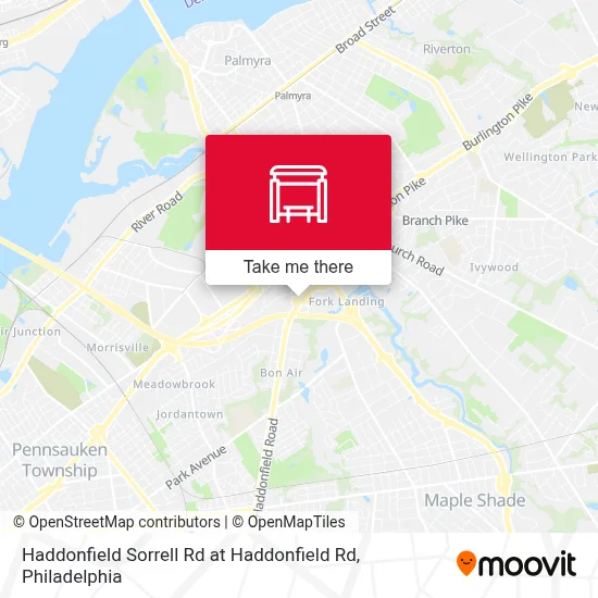 Haddonfield Sorrell Rd at Haddonfield Rd map