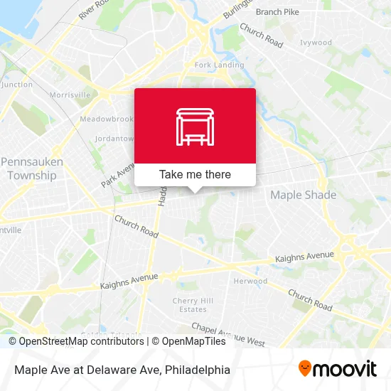 Maple Ave at Delaware Ave map