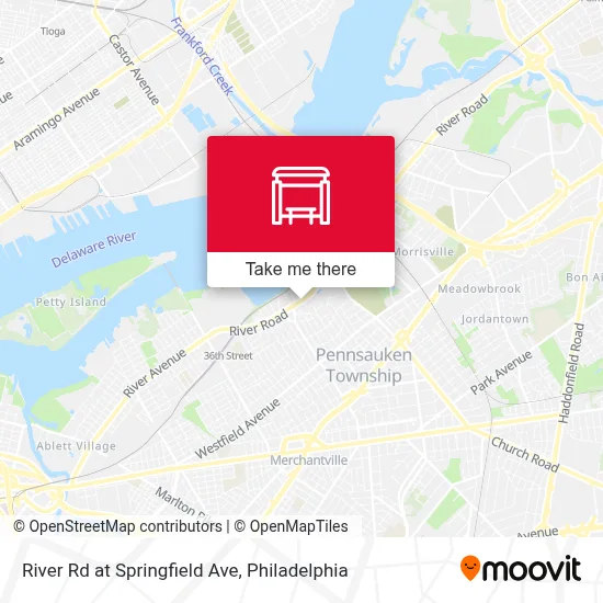 River Rd at Springfield Ave map