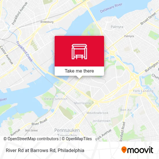 River Rd at Barrows Rd map