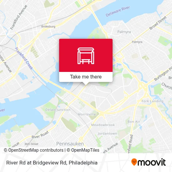 River Rd at Bridgeview Rd map