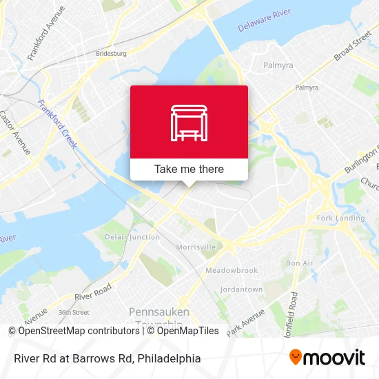 River Rd at Barrows Rd map