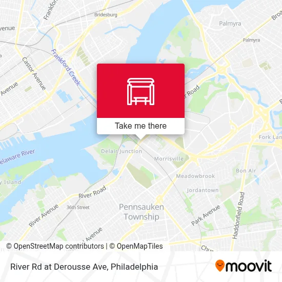 River Rd at Derousse Ave map