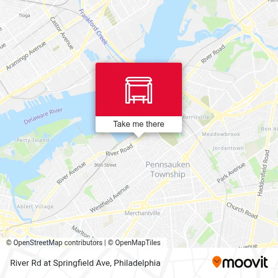 River Rd at Springfield Ave map