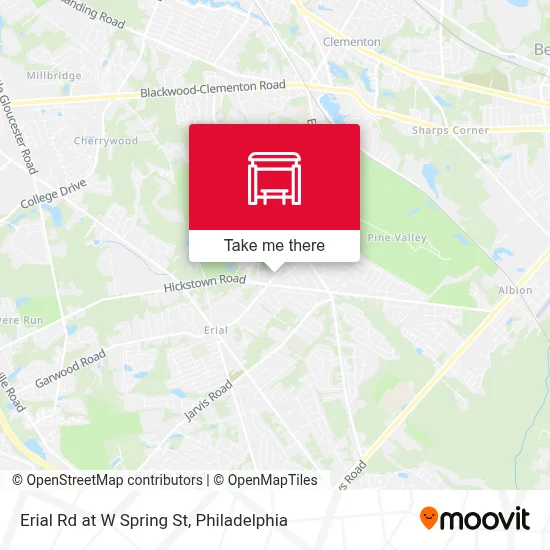 Erial Rd at W Spring St map