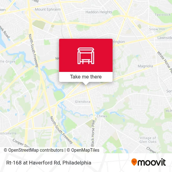 Rt-168 at Haverford Rd map
