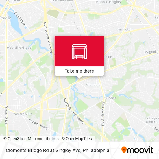 Clements Bridge Rd at Singley Ave map