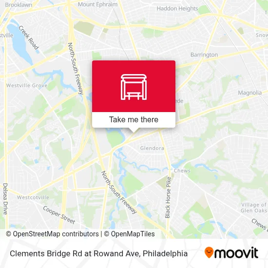 Clements Bridge Rd at Rowand Ave map