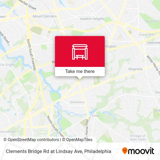Clements Bridge Rd at Lindsay Ave map