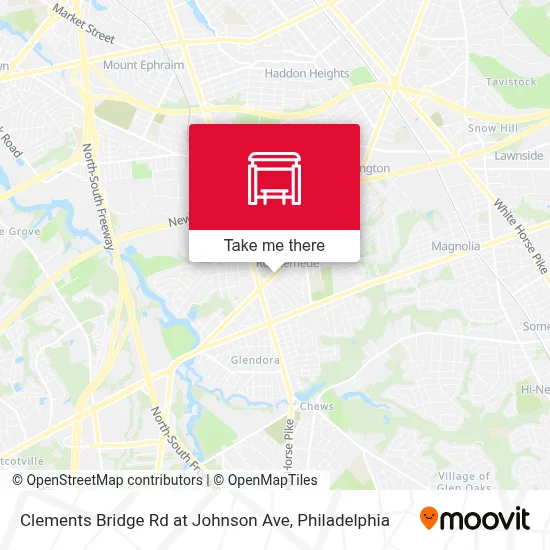 Clements Bridge Rd at Johnson Ave map