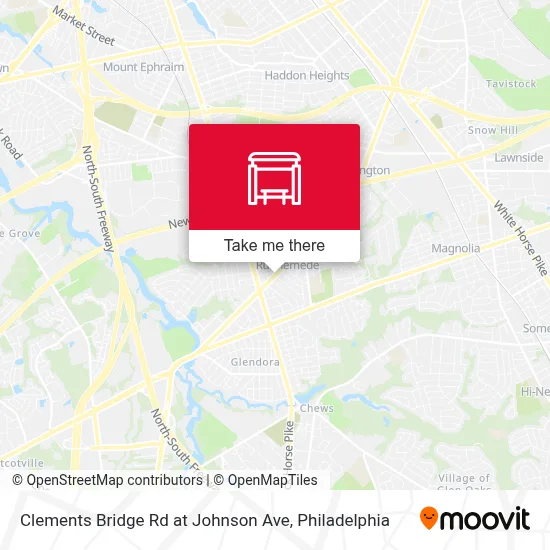 Clements Bridge Rd at Johnson Ave map