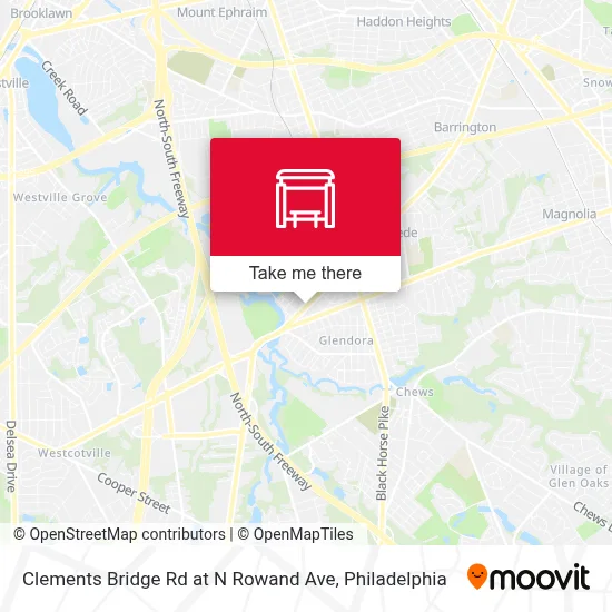 Clements Bridge Rd at N Rowand Ave map