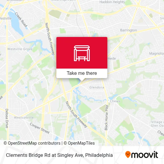 Clements Bridge Rd at Singley Ave map