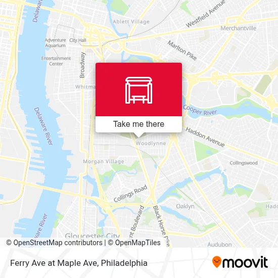 Ferry Ave at Maple Ave map