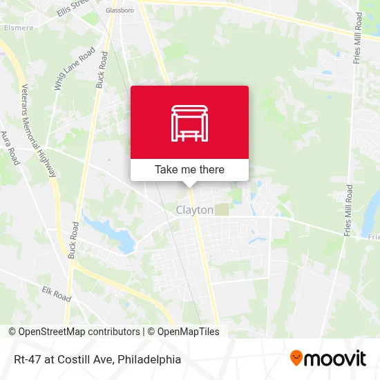 Rt-47 at Costill Ave map