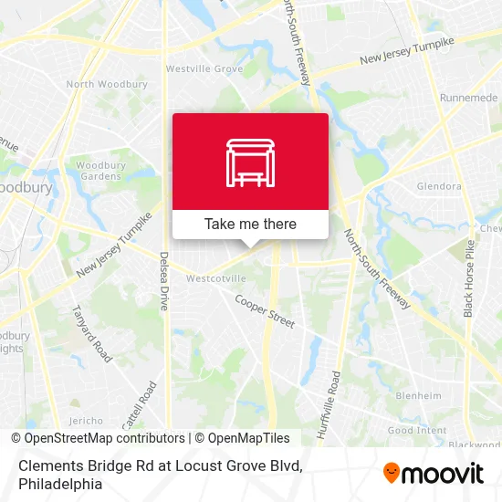 Clements Bridge Rd at Locust Grove Blvd map