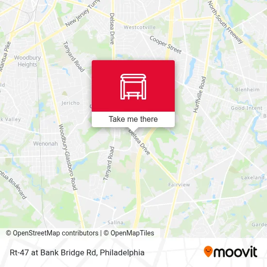 Mapa de Rt-47 at Bank Bridge Rd