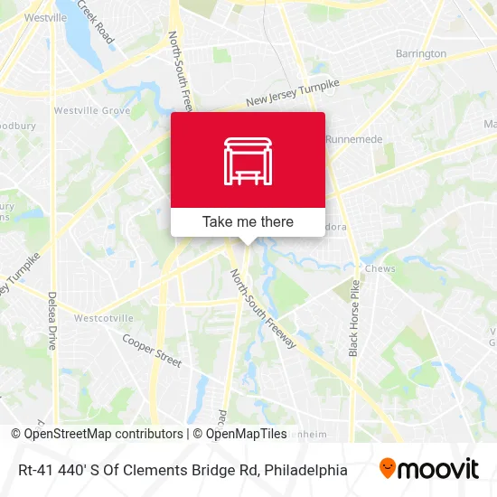 Mapa de Rt-41 440' S Of Clements Bridge Rd