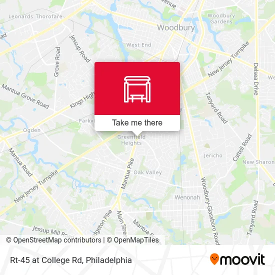 Rt-45 at College Rd map