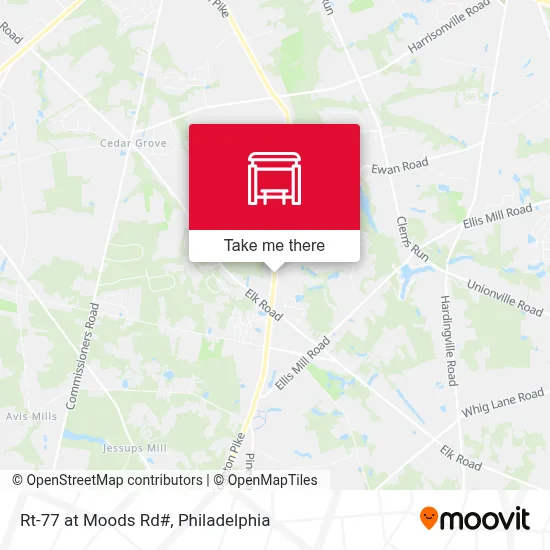 Rt-77 at Moods Rd# map
