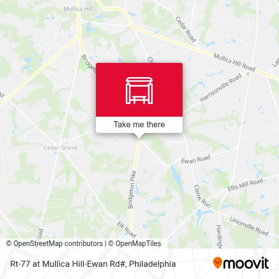 Rt-77 at Mullica Hill-Ewan Rd# map