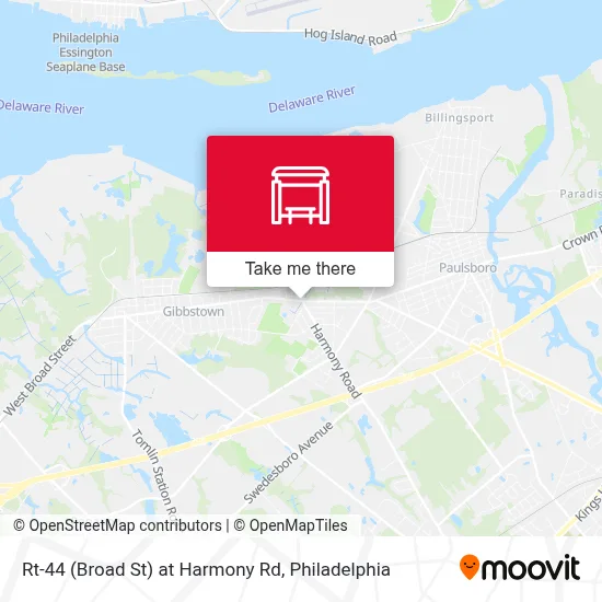 Rt-44 (Broad St) at Harmony Rd map