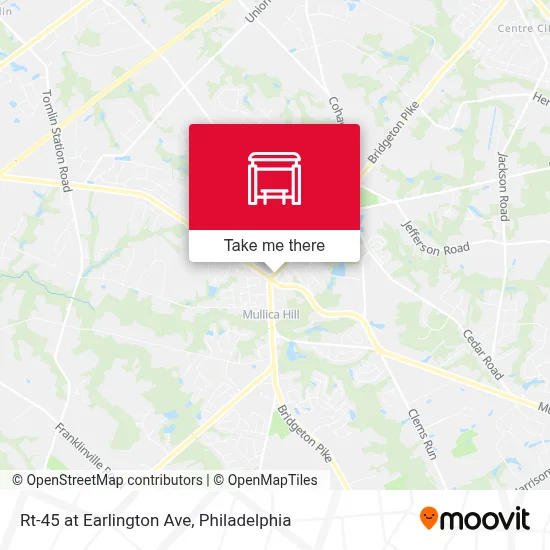 Rt-45 at Earlington Ave map
