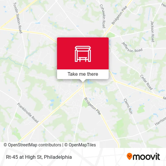 Mapa de Rt-45 at High St
