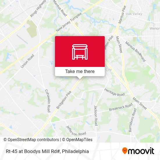 Rt-45 at Boodys Mill Rd# map
