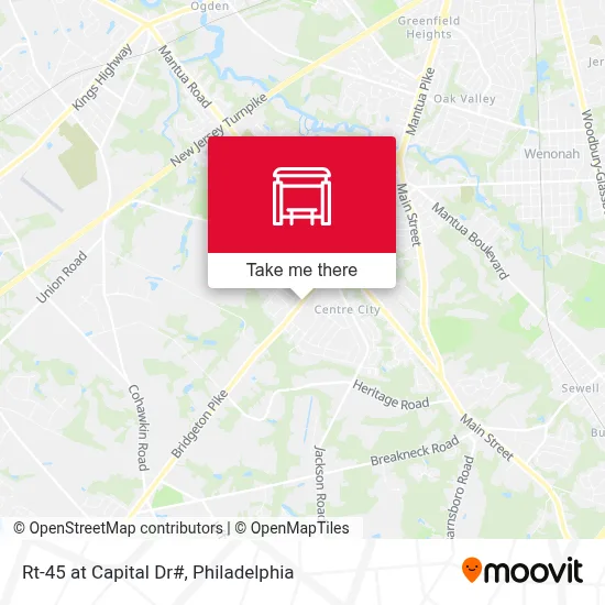 Rt-45 at Capital Dr# map