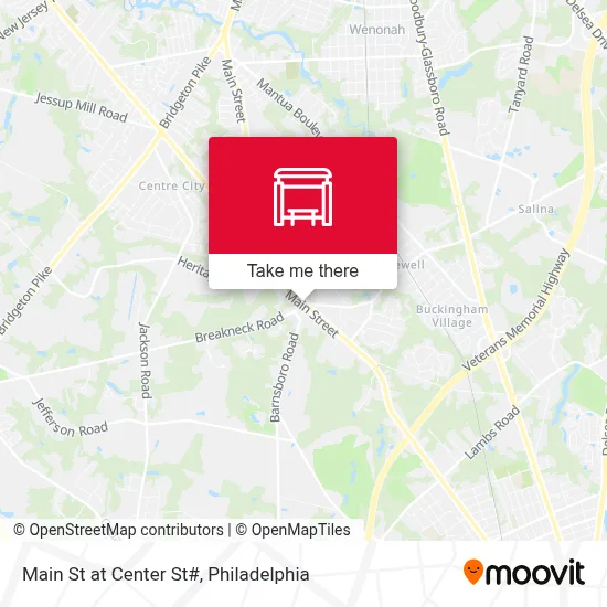 Main St at Center St# map