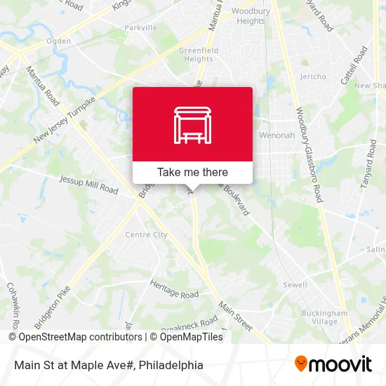Main St at Maple Ave# map