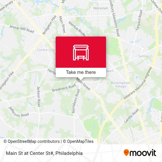Main St at Center St# map