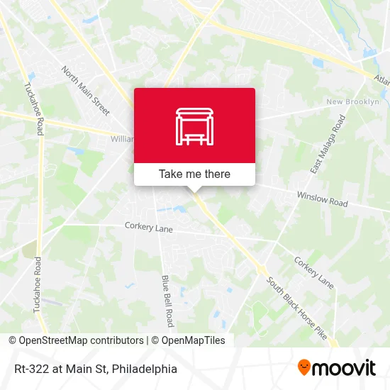 Rt-322 at Main St map
