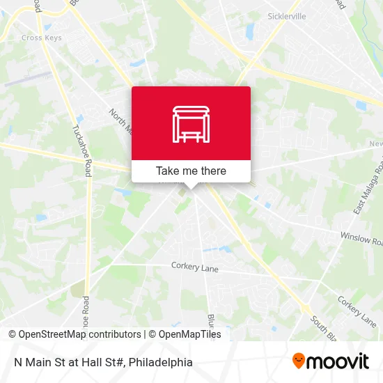 N Main St at Hall St# map