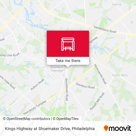 Kings Highway at Shoemaker Drive map