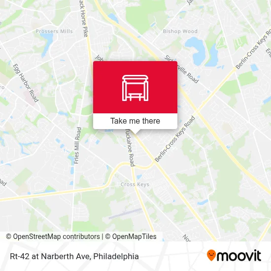 Rt-42 at Narberth Ave map