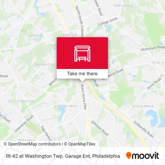 Rt-42 at Washington Twp. Garage Ent map