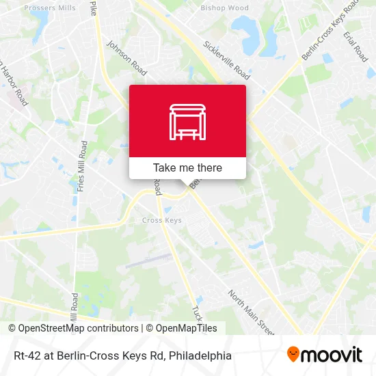 Rt-42 at Berlin-Cross Keys Rd map