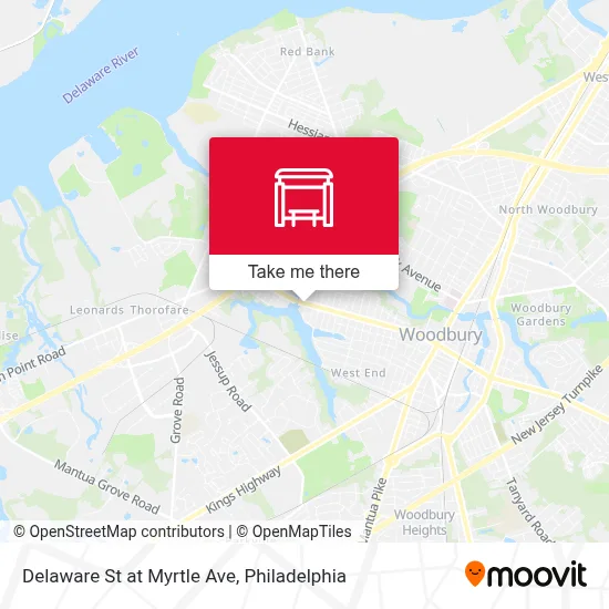 Delaware St at Myrtle Ave map